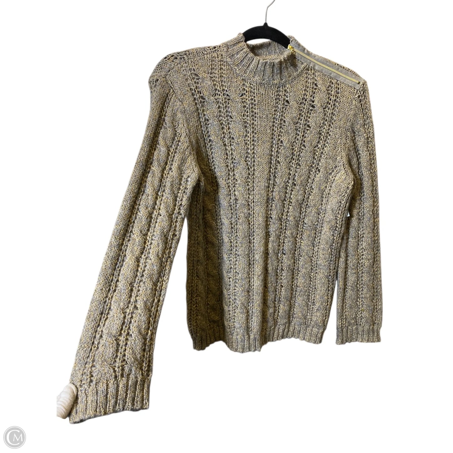 Sweater By Chelsea And Violet In Gold & Grey, Size: M