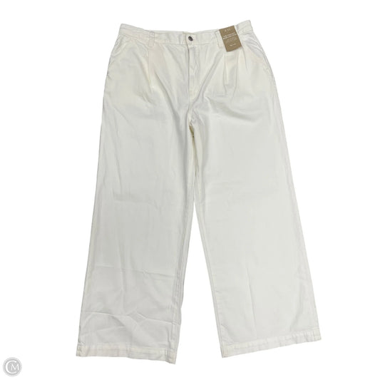 Jeans Wide Leg By Madewell In White Denim, Size: 14