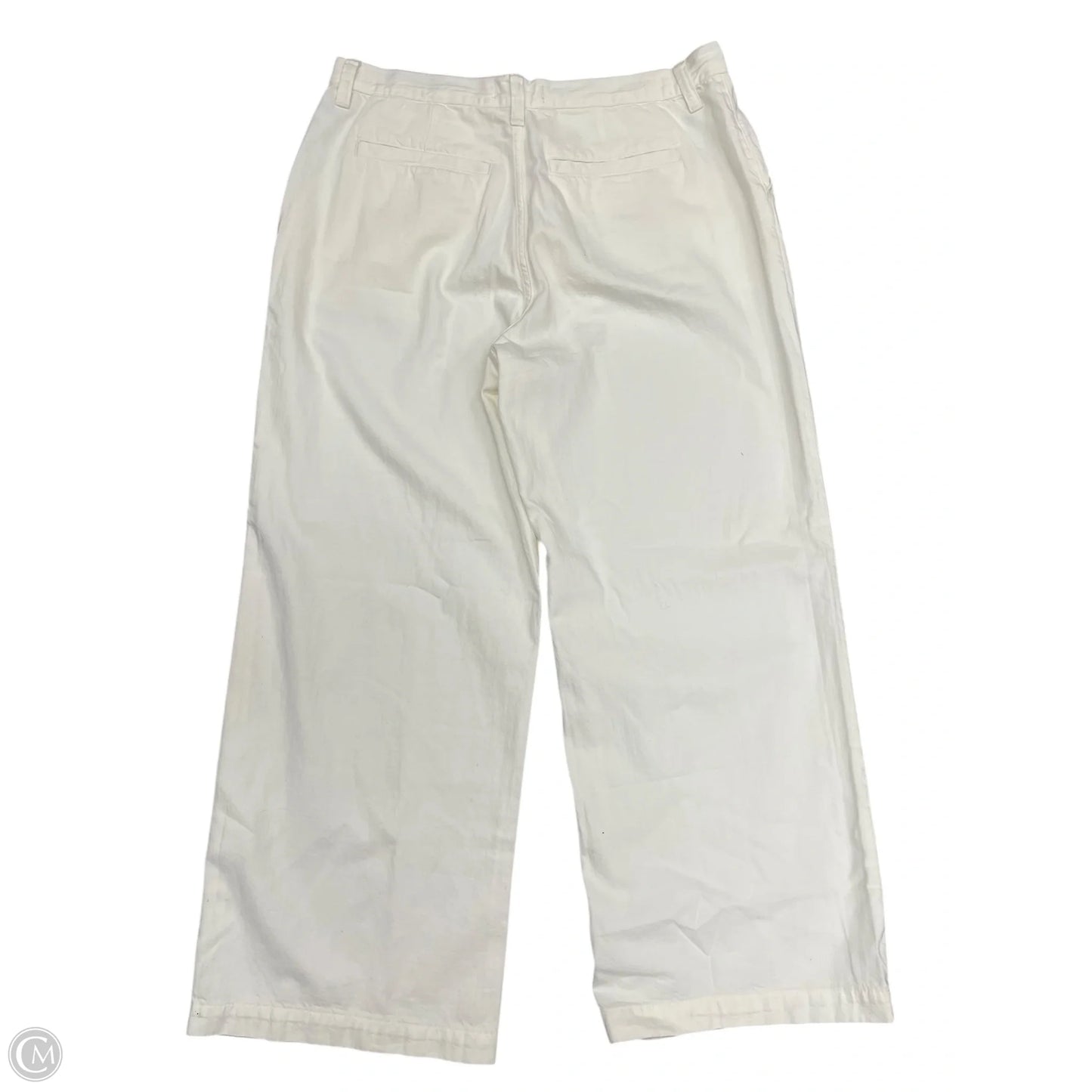 Jeans Wide Leg By Madewell In White Denim, Size: 14