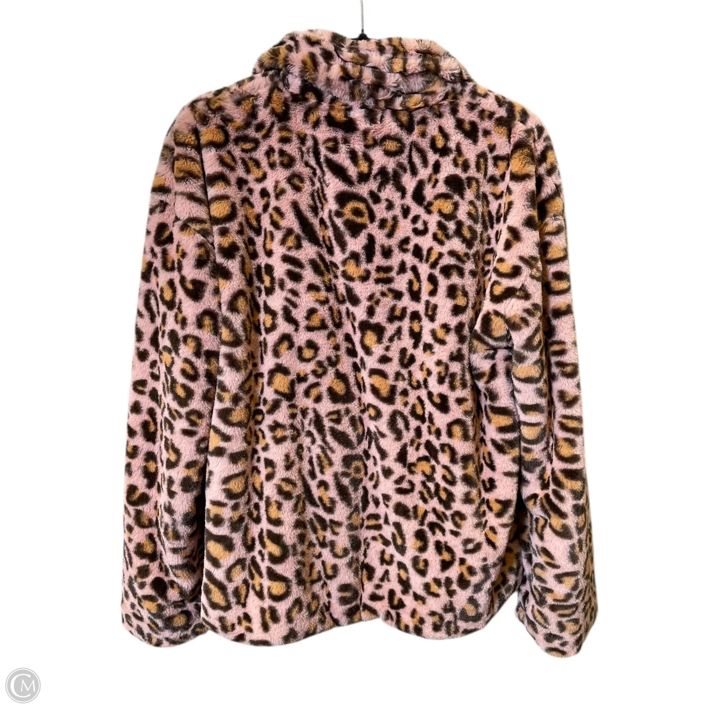 Jacket Faux Fur & Sherpa By Clothes Mentor In Animal Print, Size: L