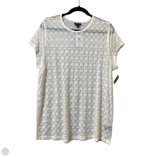 Blouse Short Sleeve By Torrid In Cream, Size: 2x