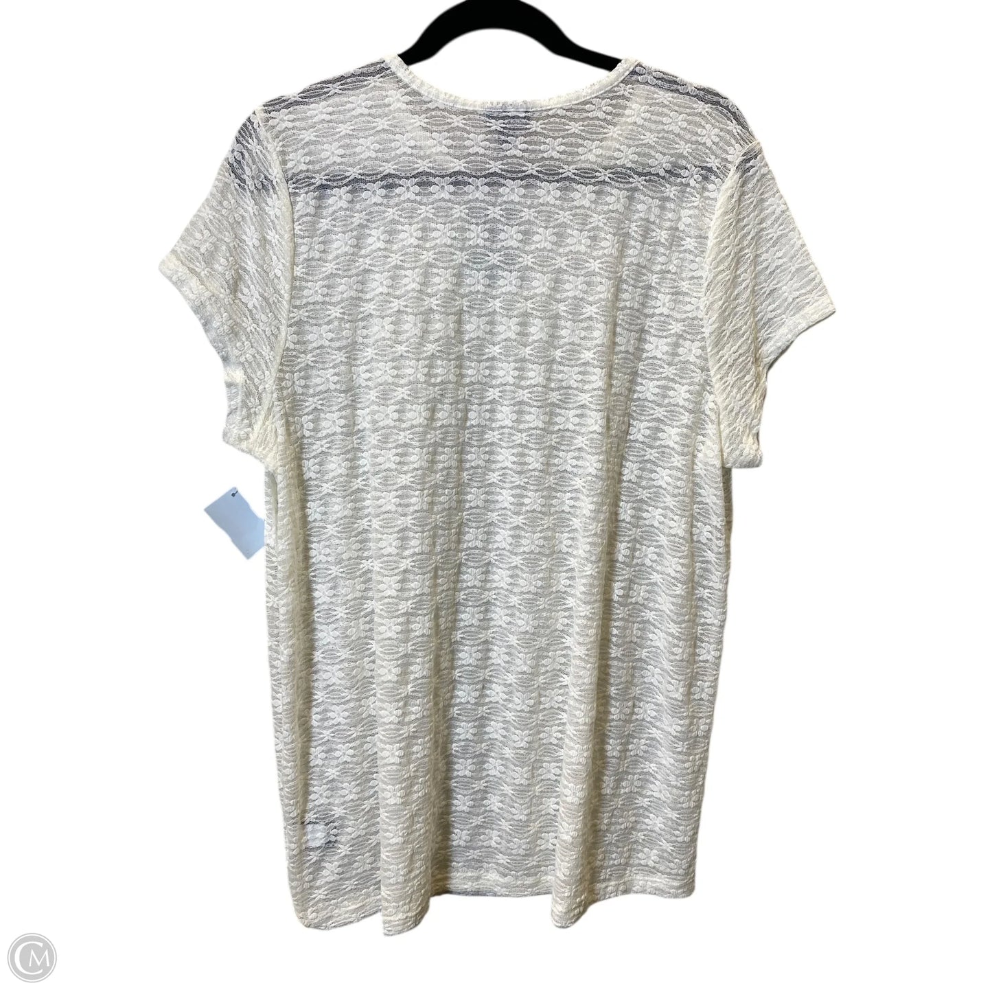 Blouse Short Sleeve By Torrid In Cream, Size: 2x