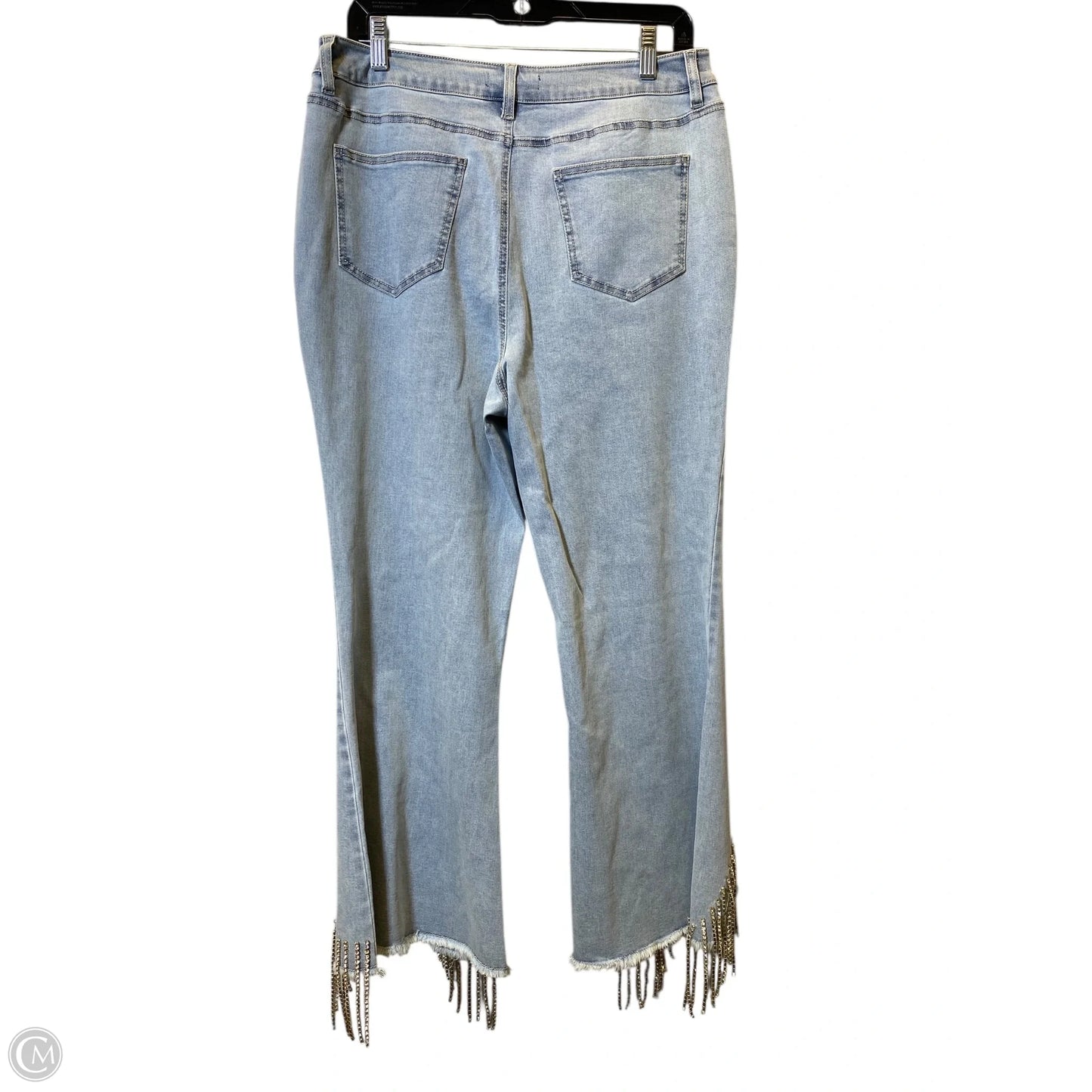 Jeans Flared By Versona In Blue Denim, Size: 10