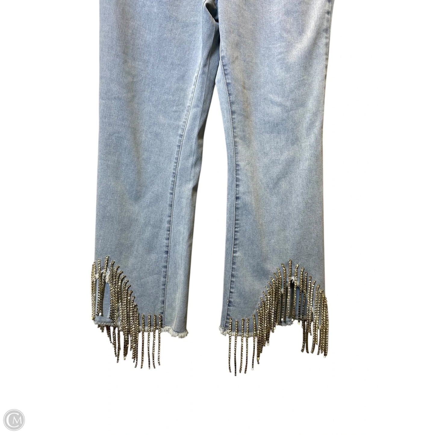 Jeans Flared By Versona In Blue Denim, Size: 10