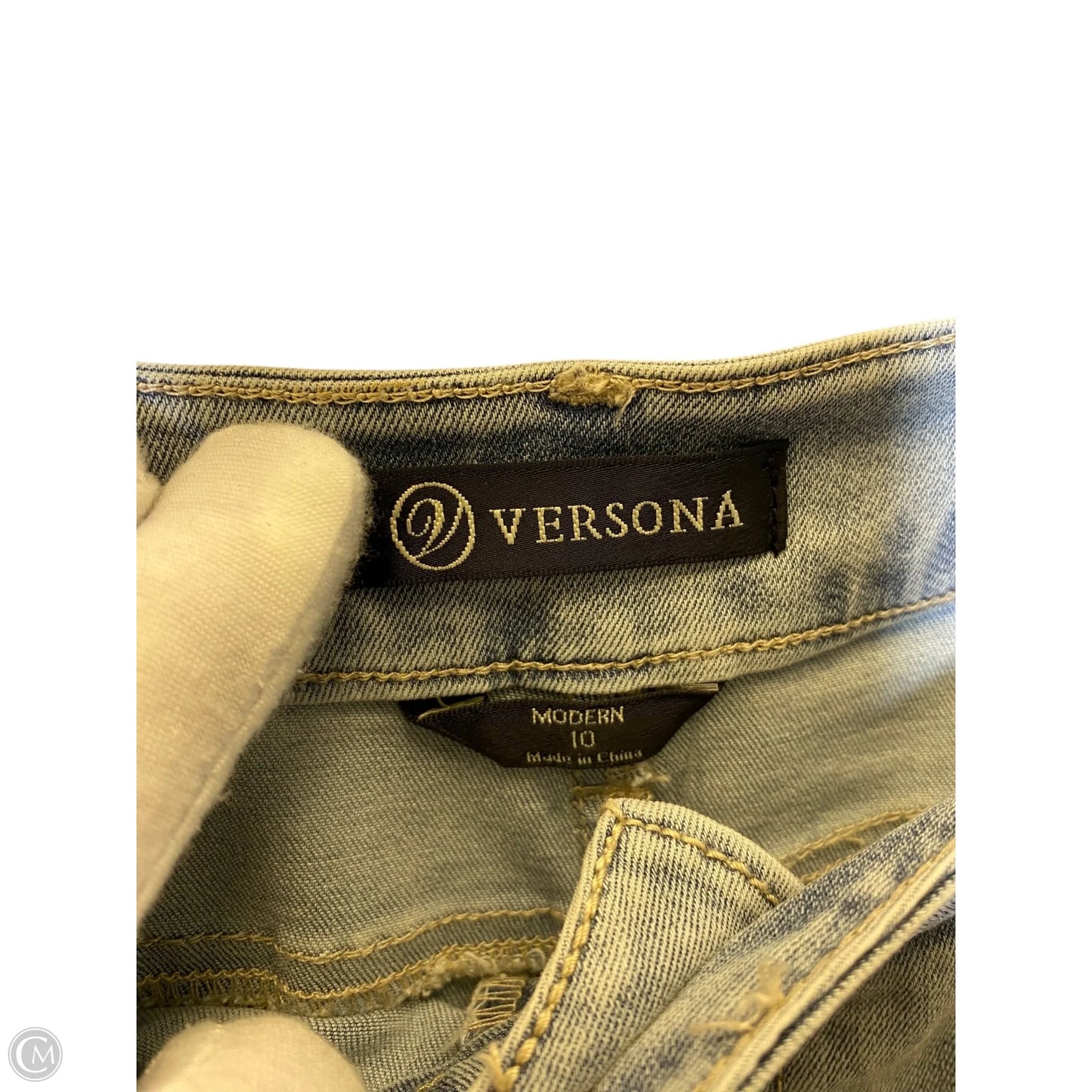 Jeans Flared By Versona In Blue Denim, Size: 10