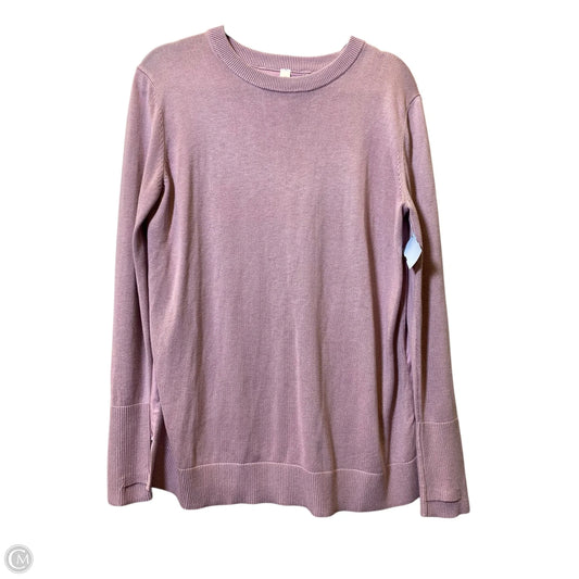 Athletic Top Long Sleeve Crewneck By Lululemon In Pink, Size: 10