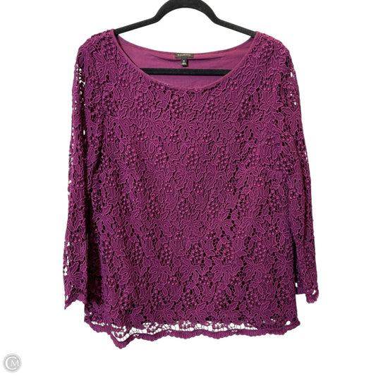 Blouse Long Sleeve By Talbots In Maroon, Size: 16