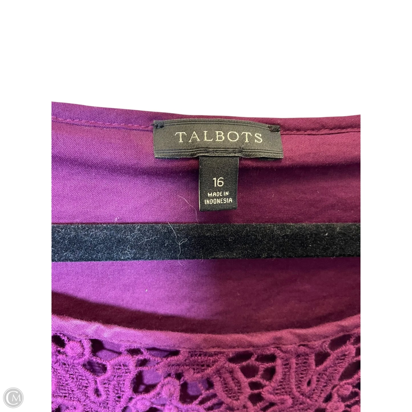 Blouse Long Sleeve By Talbots In Maroon, Size: 16