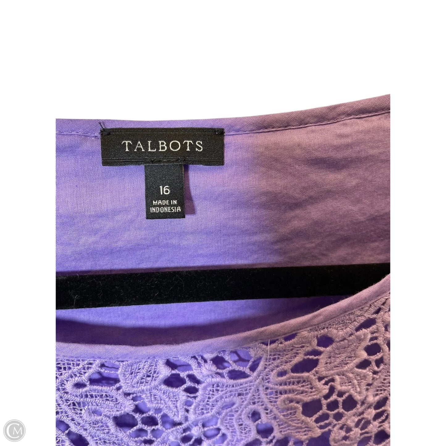 Blouse Long Sleeve By Talbots In Purple, Size: 16