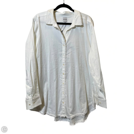 Top Long Sleeve By Nic + Zoe In Cream, Size: Xl