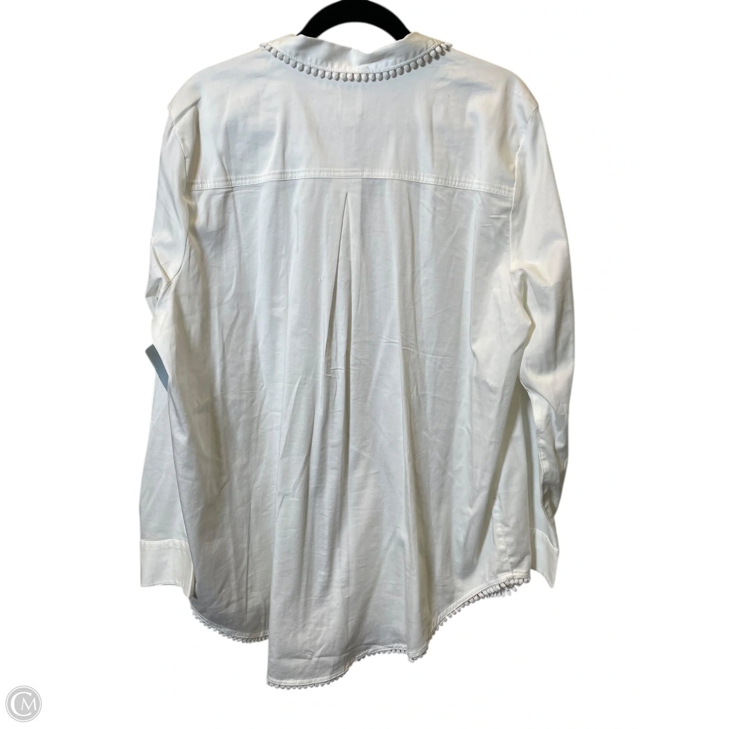 Top Long Sleeve By Nic + Zoe In Cream, Size: Xl