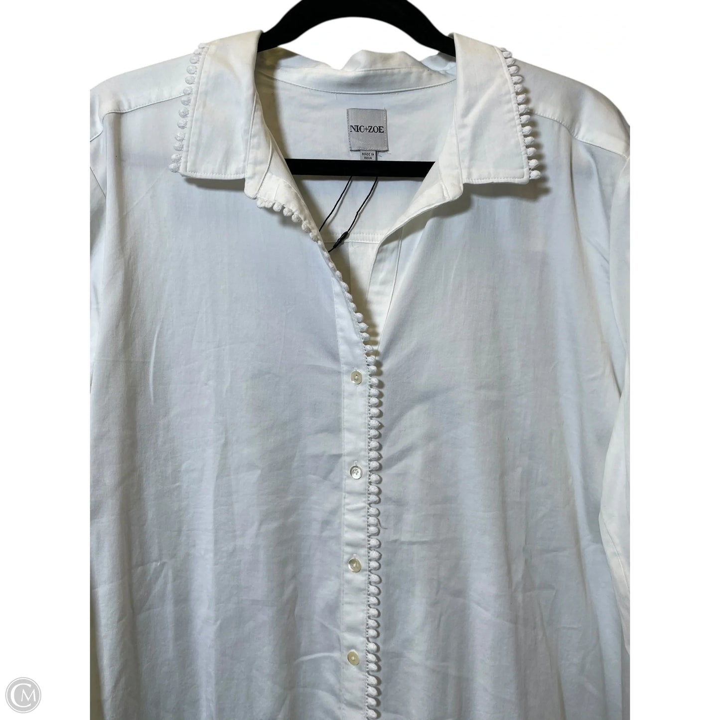 Top Long Sleeve By Nic + Zoe In Cream, Size: Xl