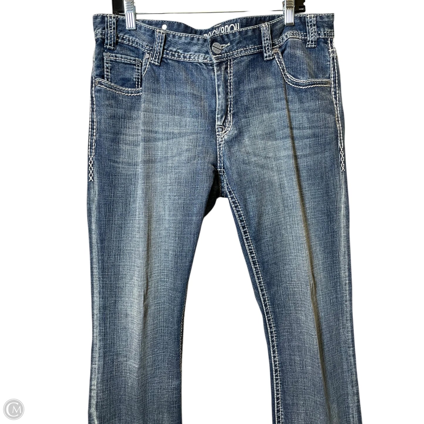 Jeans Boyfriend By Rock & Roll In Blue Denim, Size: 14