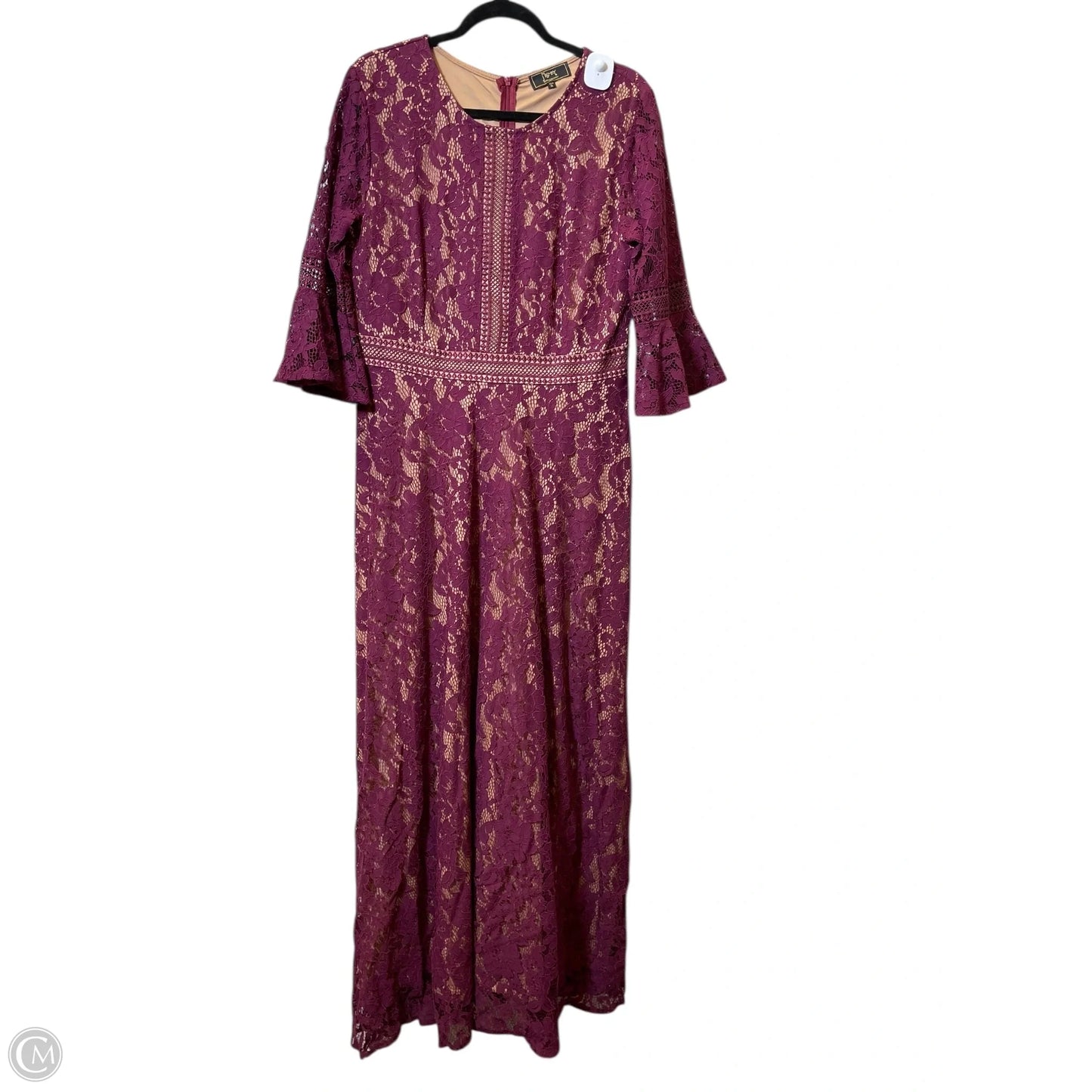 Dress Party Long By Clothes Mentor In Maroon, Size: Xl