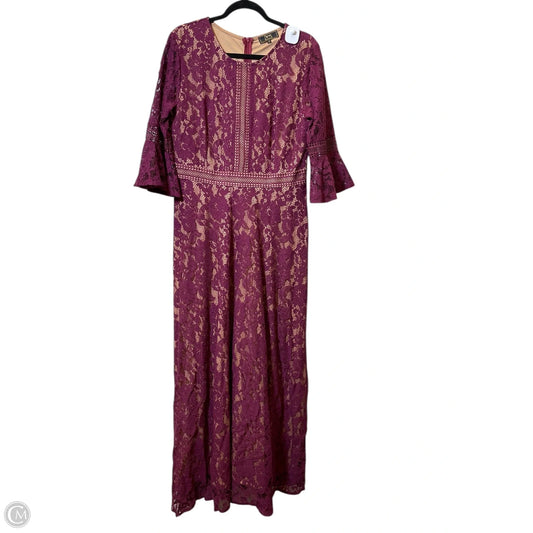 Dress Party Long By Clothes Mentor In Maroon, Size: Xl