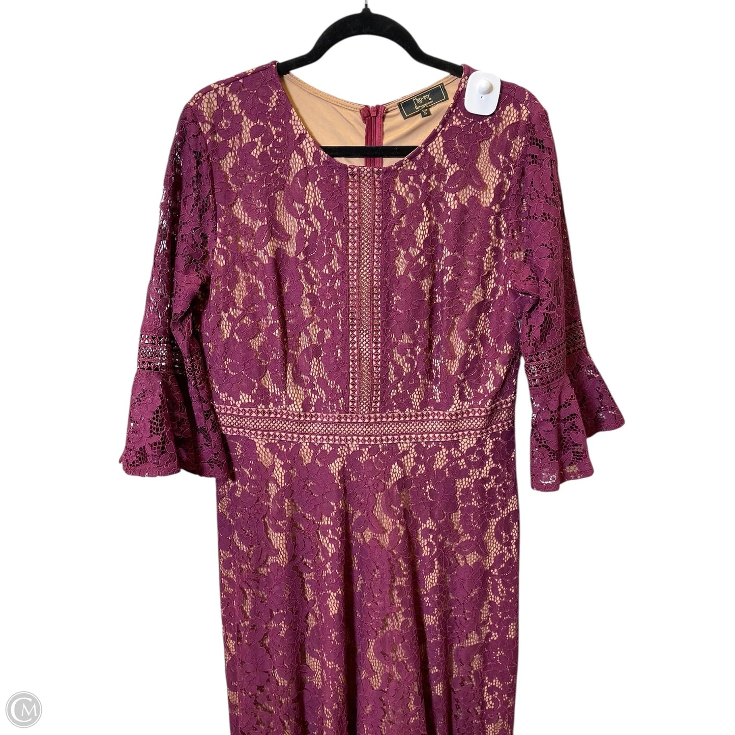 Dress Party Long By Clothes Mentor In Maroon, Size: Xl