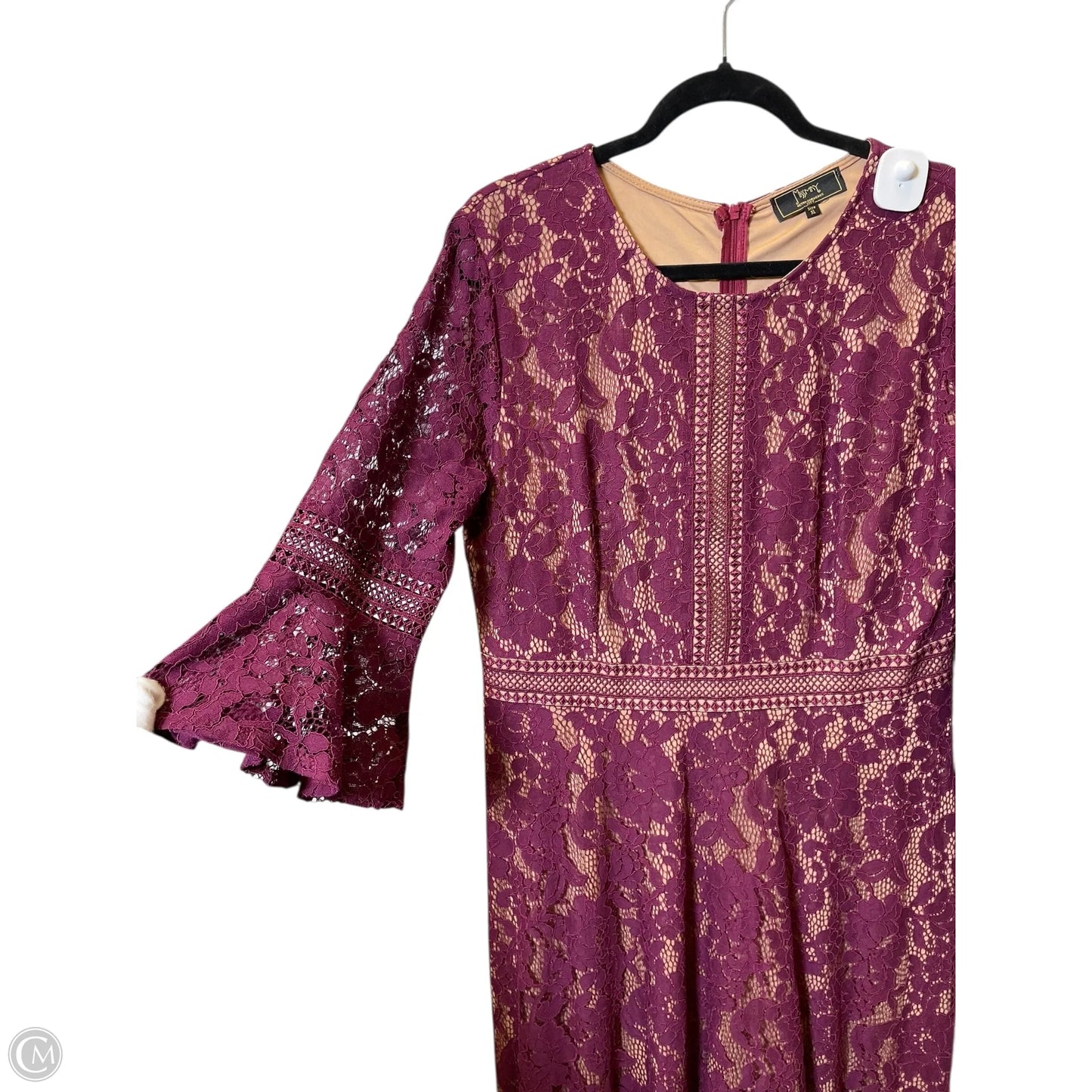 Dress Party Long By Clothes Mentor In Maroon, Size: Xl