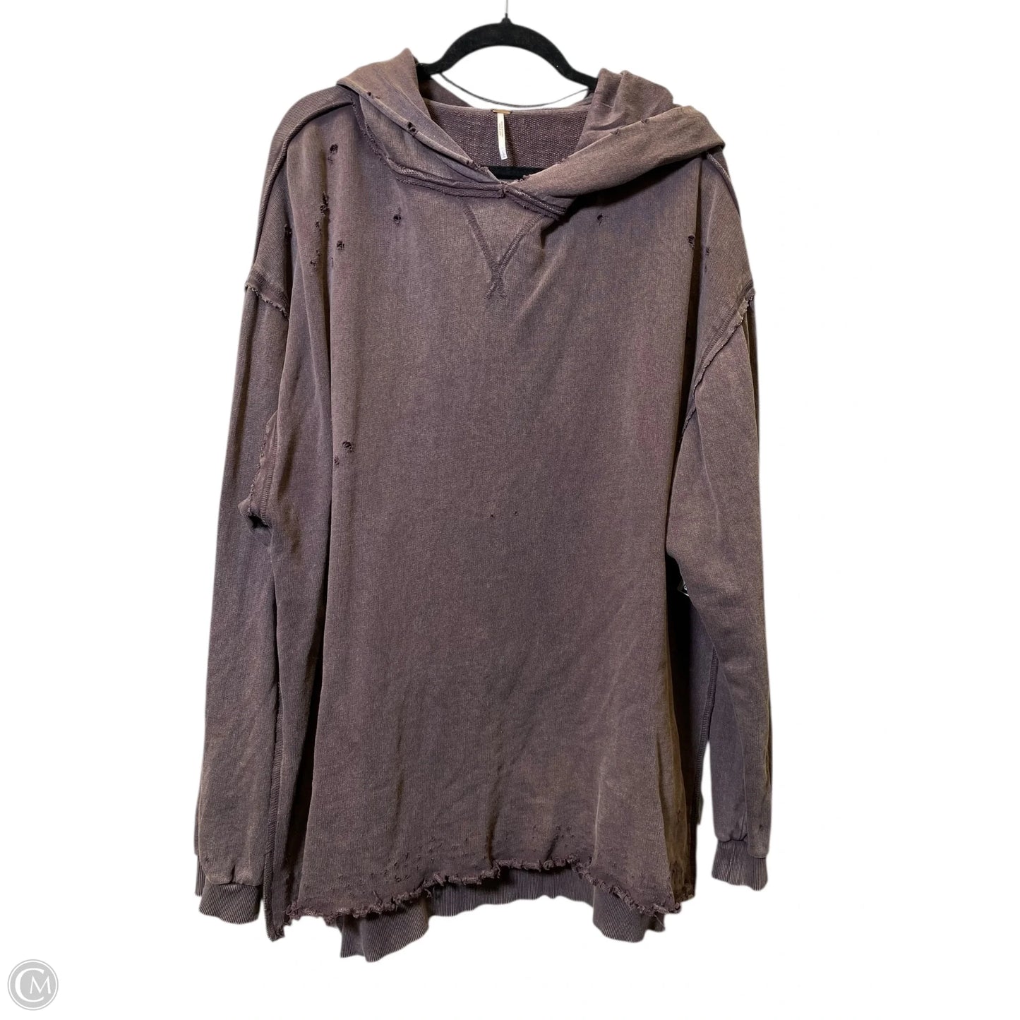Sweatshirt Hoodie By Free People In Purple, Size: L