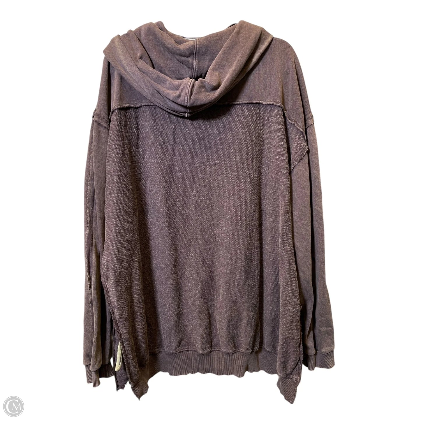Sweatshirt Hoodie By Free People In Purple, Size: L