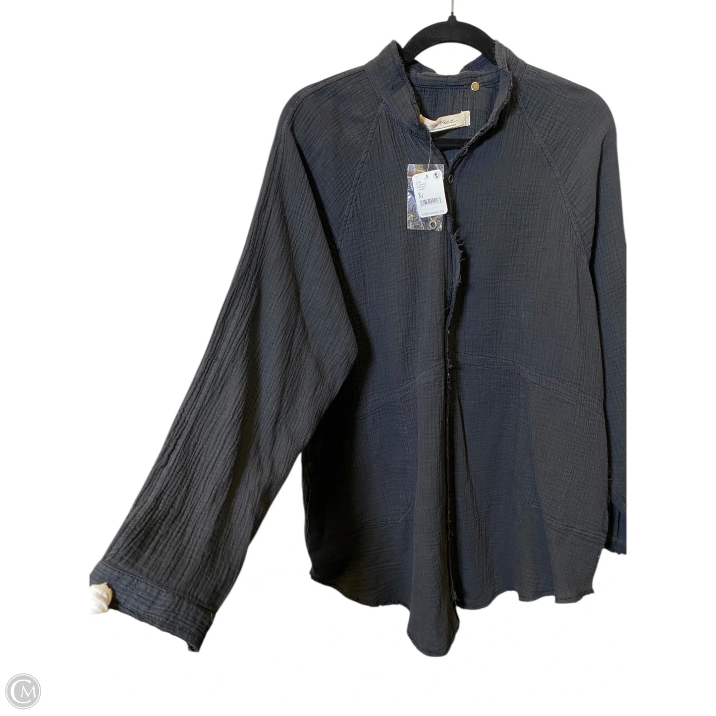 Blouse Long Sleeve By Free People In Black, Size: M