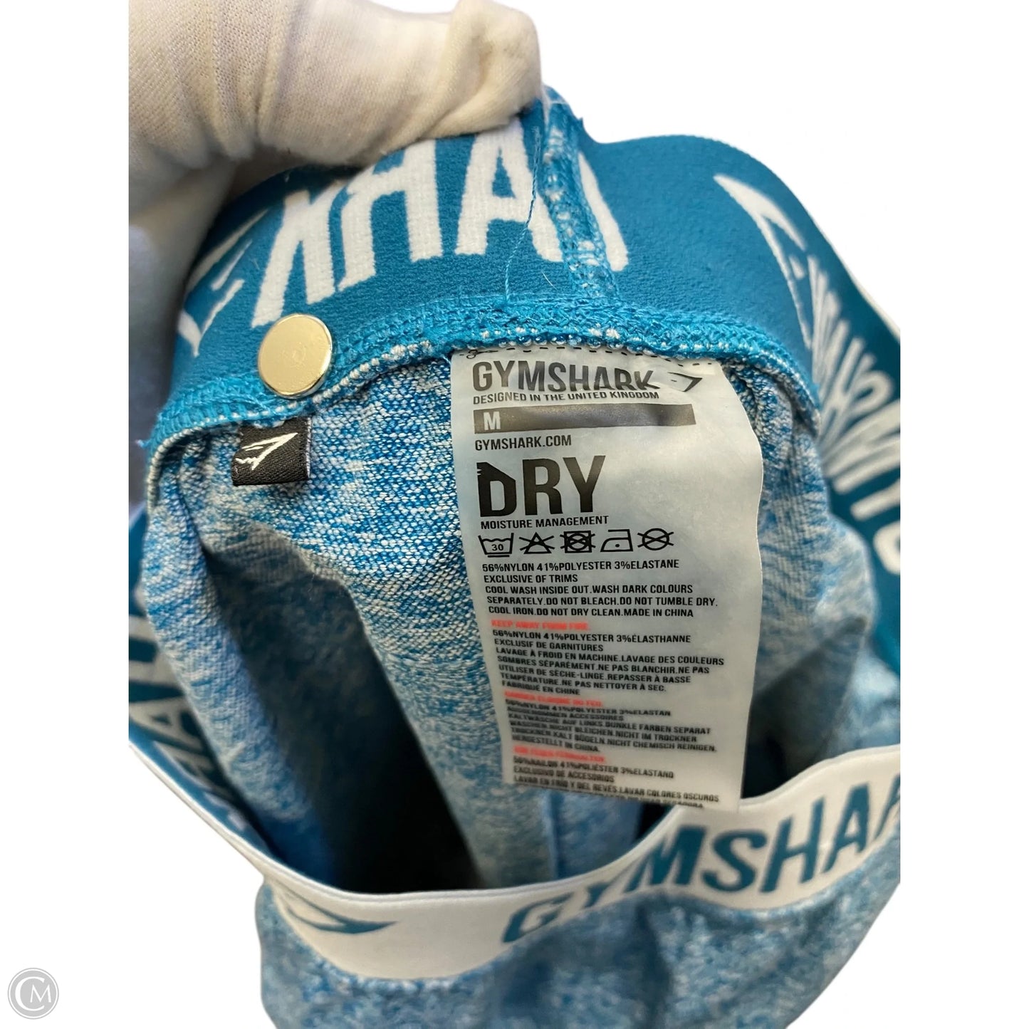 Athletic Leggings Capris By Gym Shark In Blue, Size: M