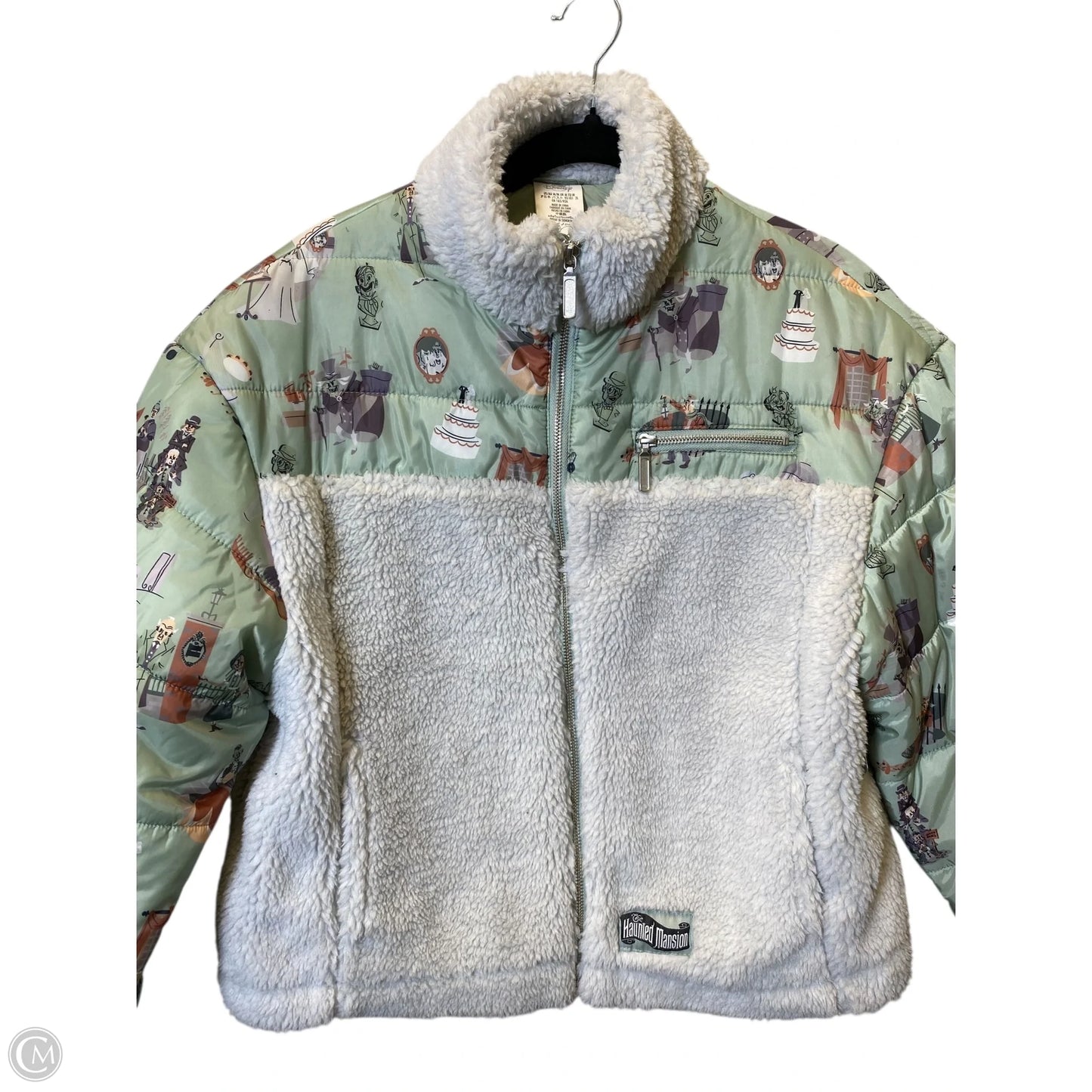 Jacket Puffer & Quilted By Disney In Green, Size: M