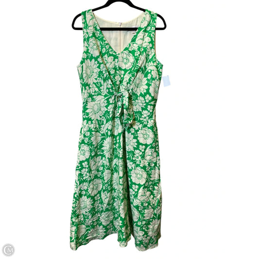 Dress Casual Maxi By Clothes Mentor In Green & White, Size: L