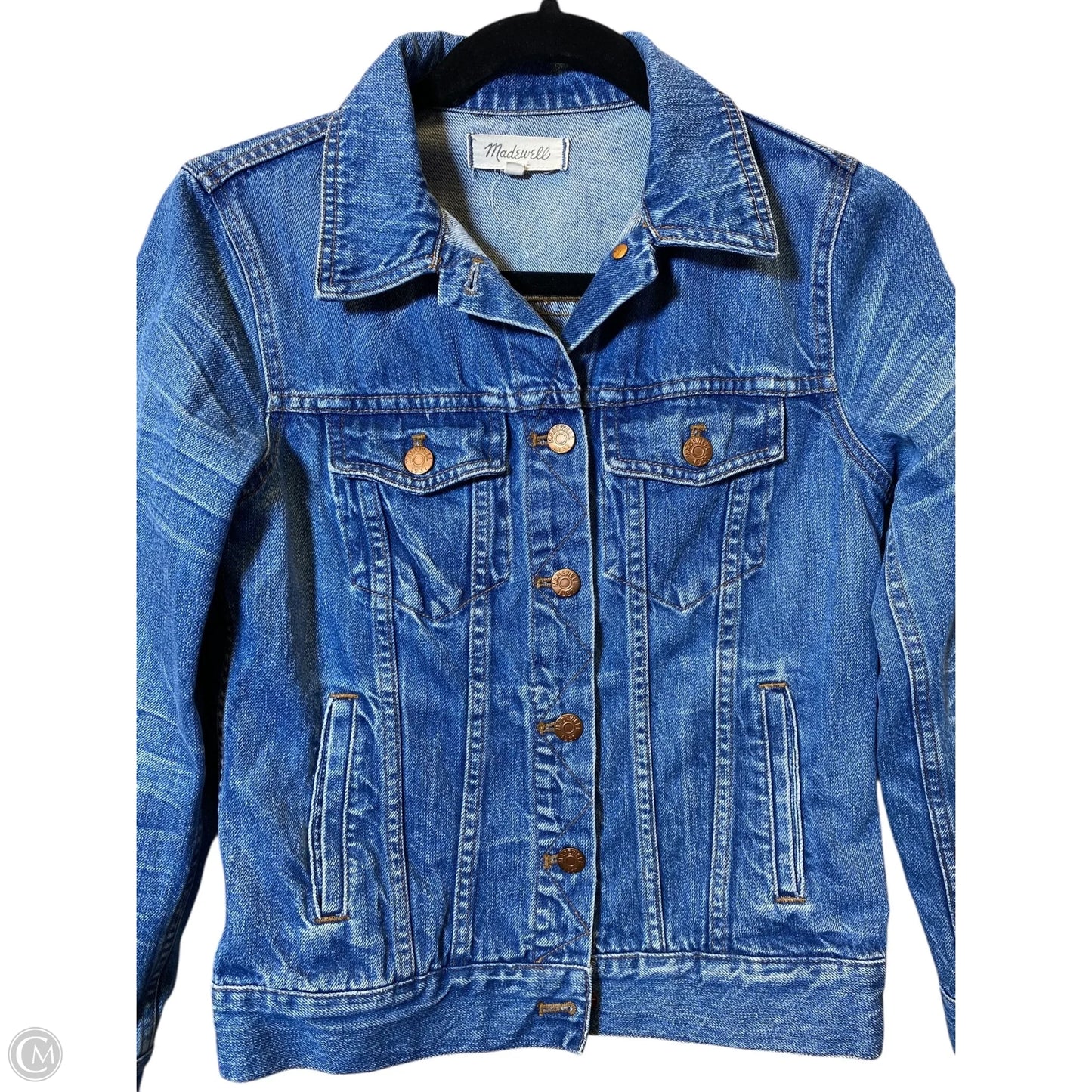 Jacket Denim By Madewell In Blue Denim, Size: S