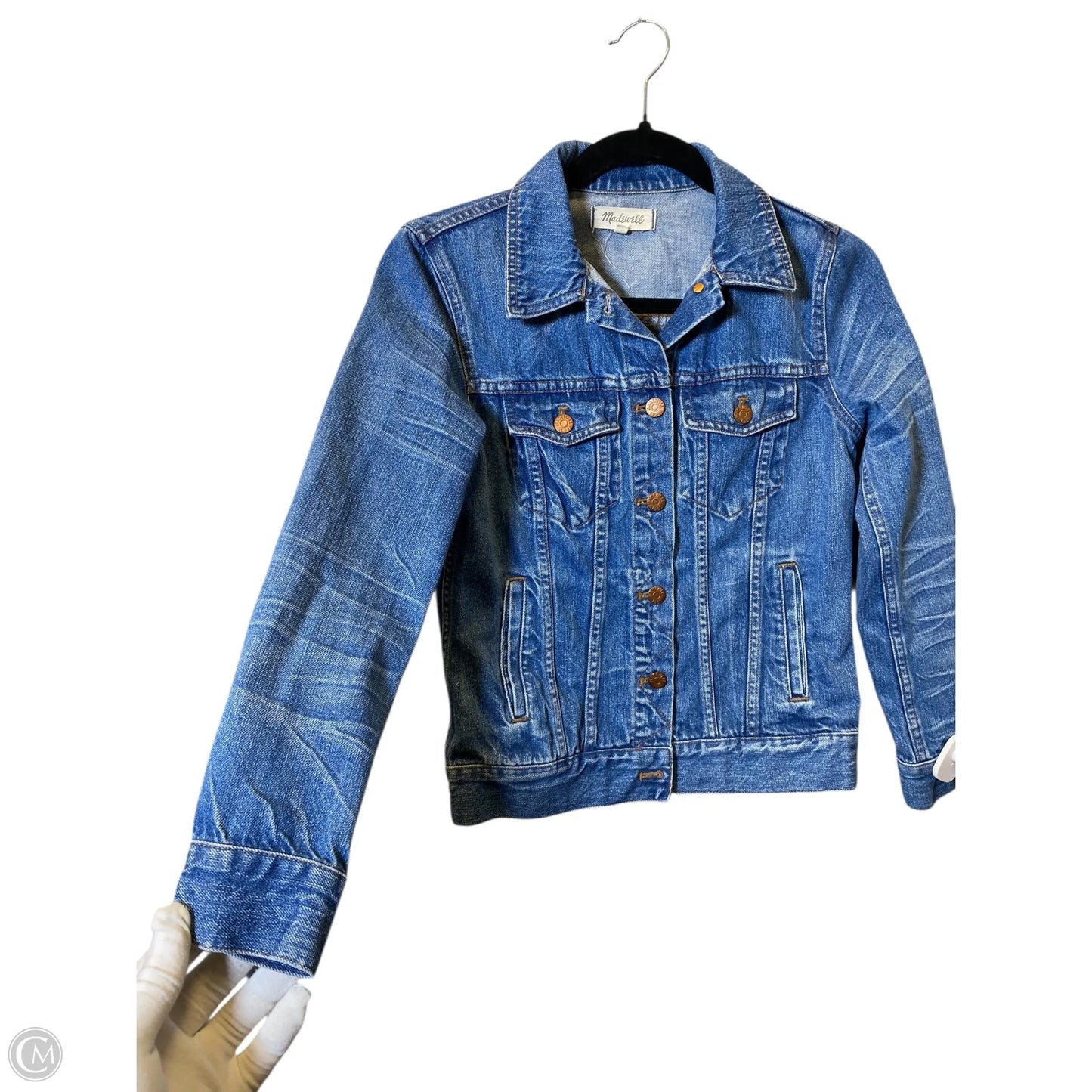 Jacket Denim By Madewell In Blue Denim, Size: S
