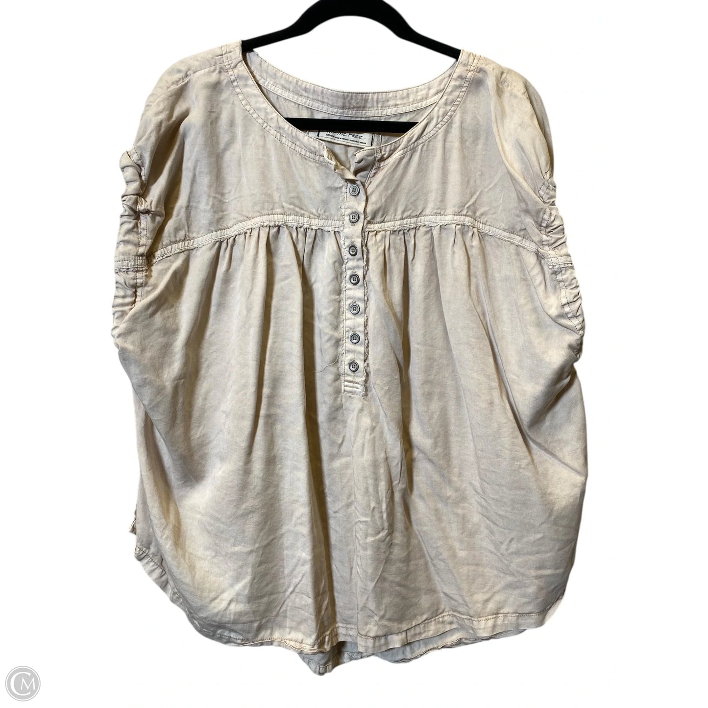 Top Short Sleeve By Free People In Beige, Size: M