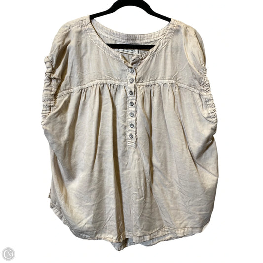 Top Short Sleeve By Free People In Beige, Size: M