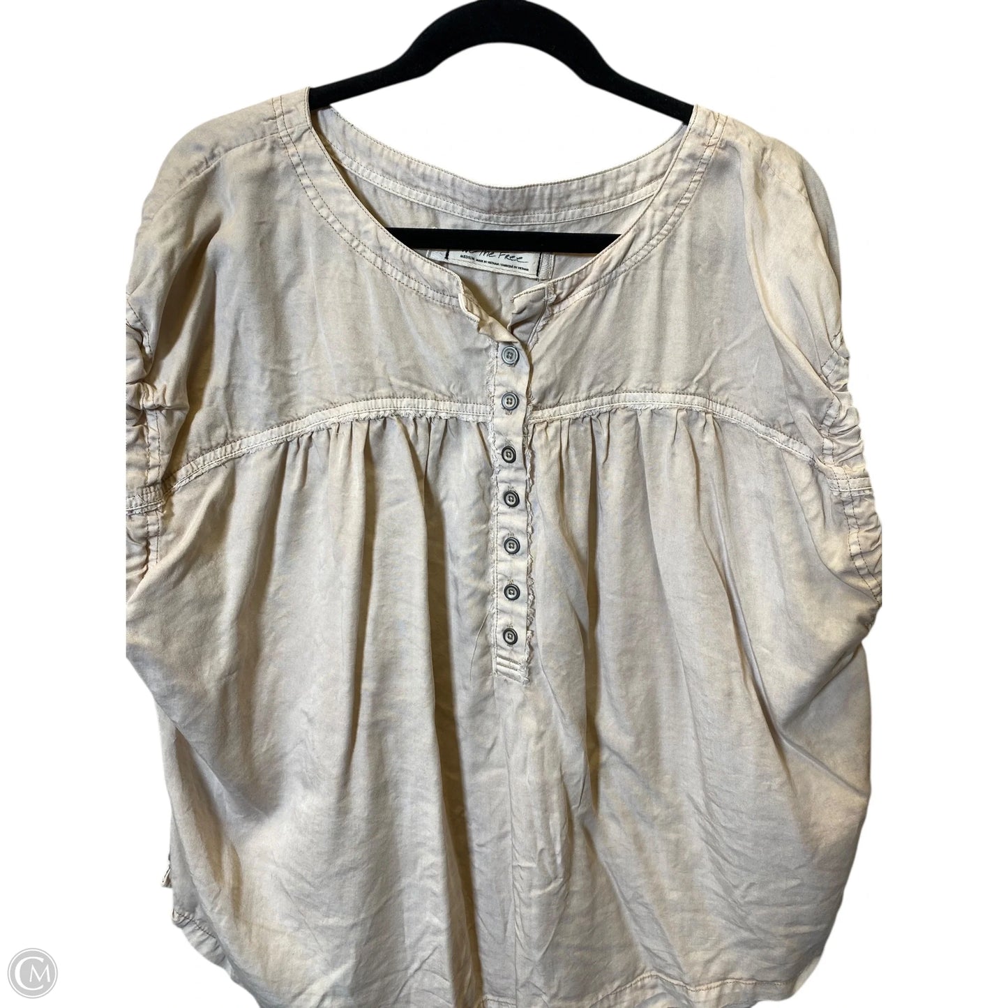 Top Short Sleeve By Free People In Beige, Size: M