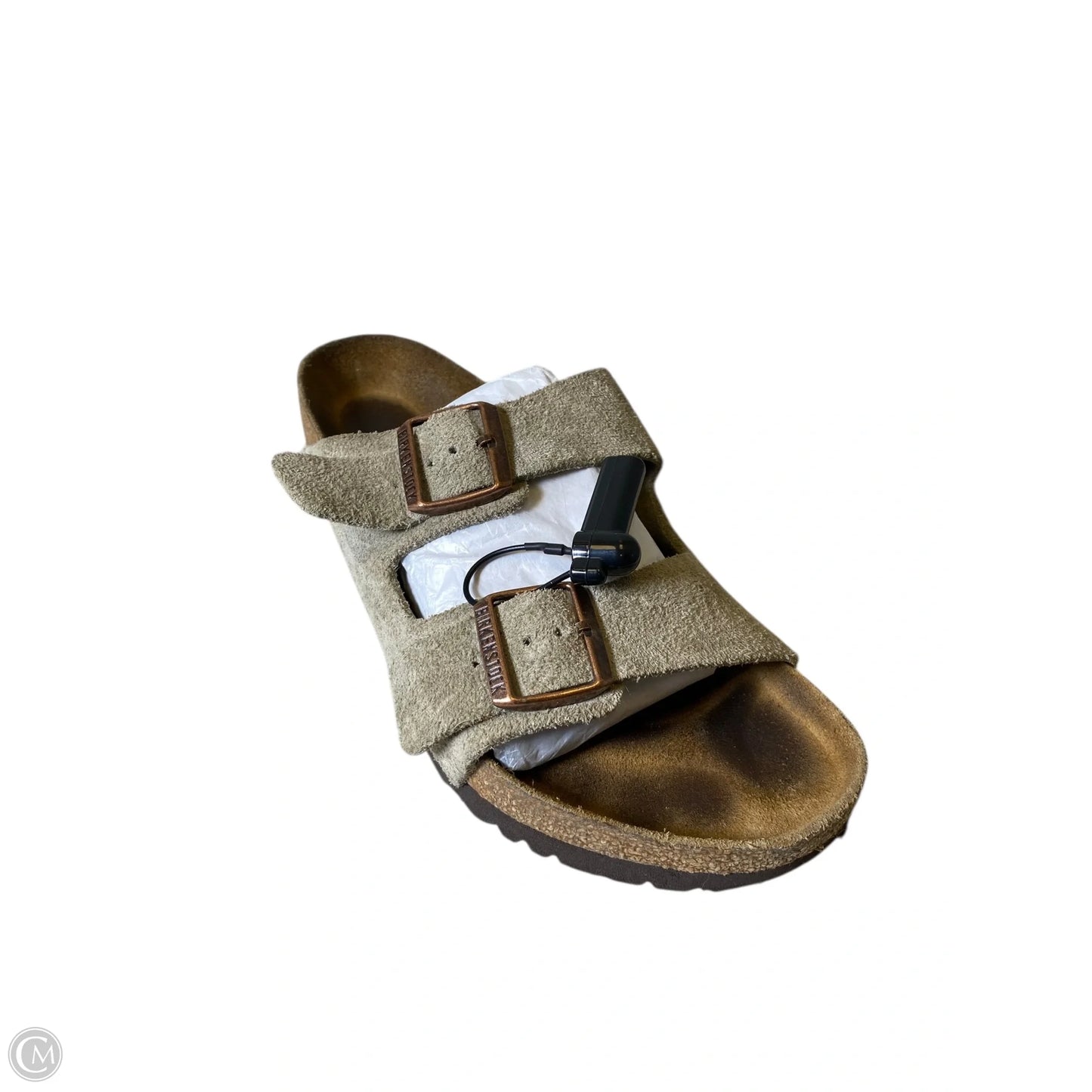 Sandals Flats By Birkenstock In Beige, Size: 10