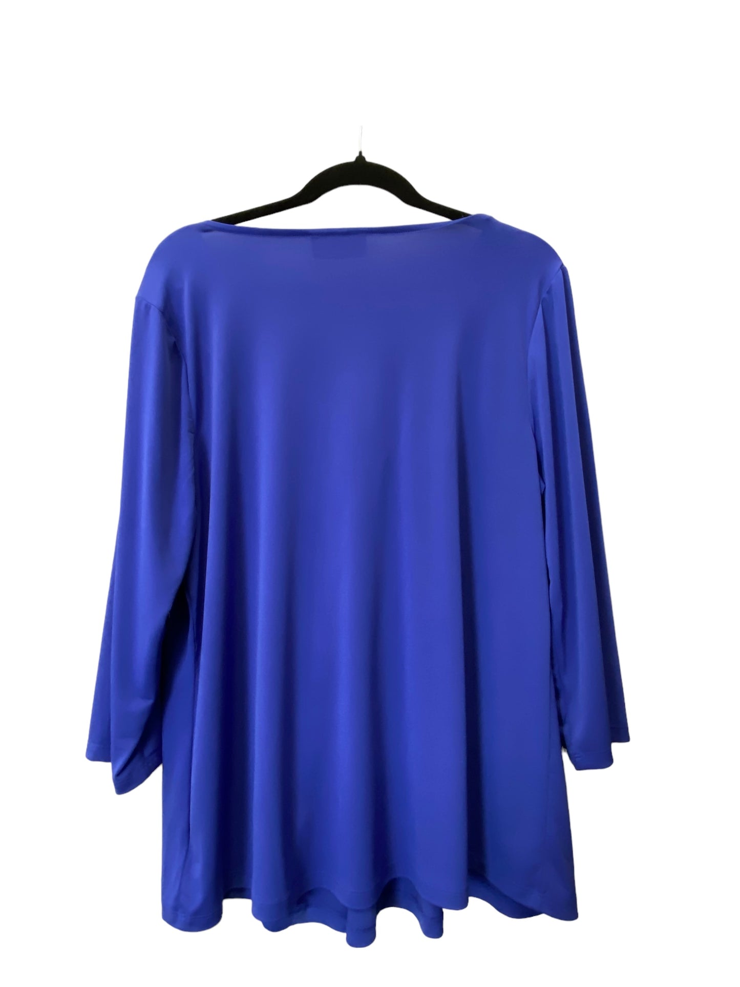 Blouse 3/4 Sleeve By Lane Bryant In Blue, Size: Xl