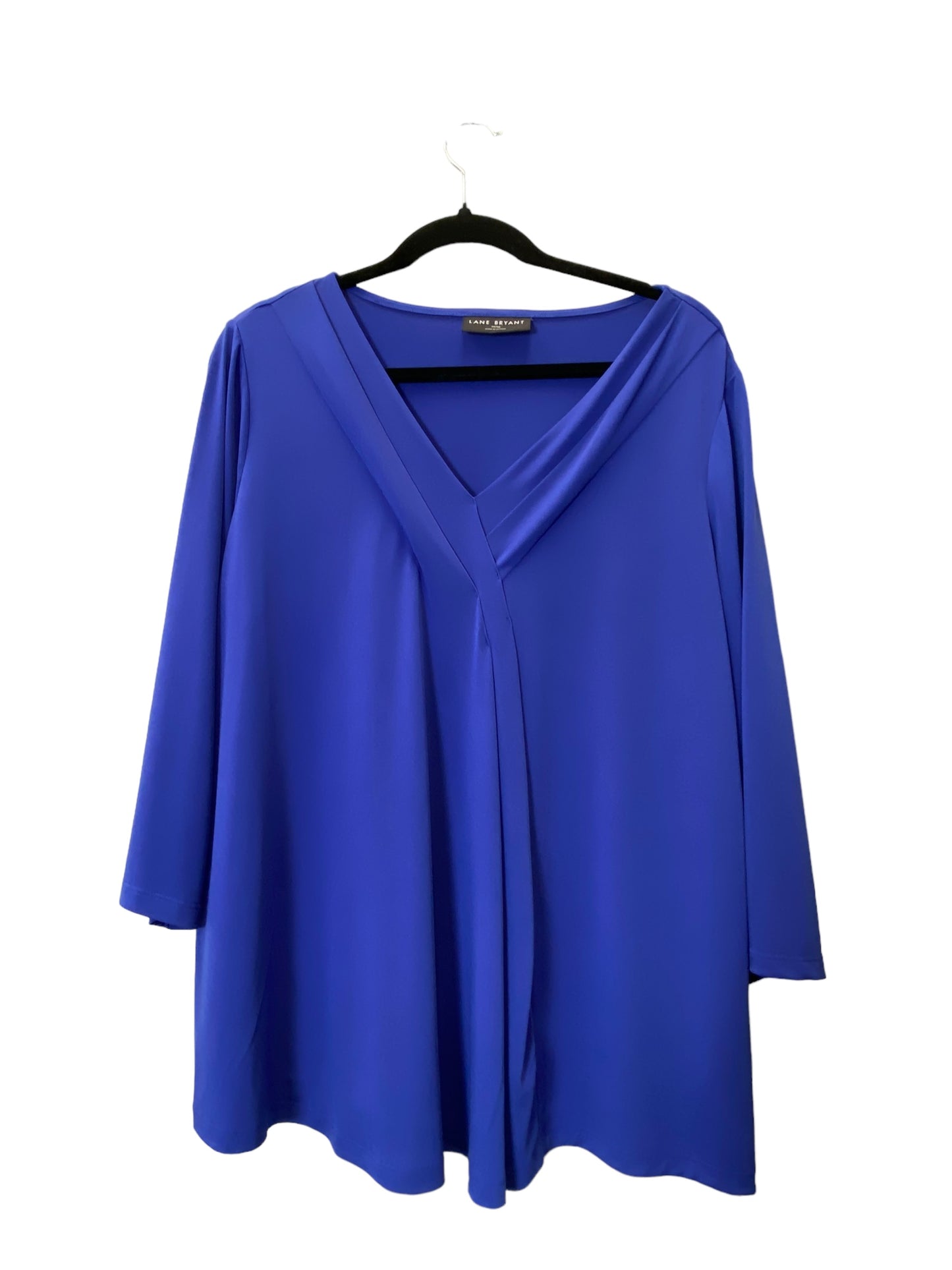 Blouse 3/4 Sleeve By Lane Bryant In Blue, Size: Xl