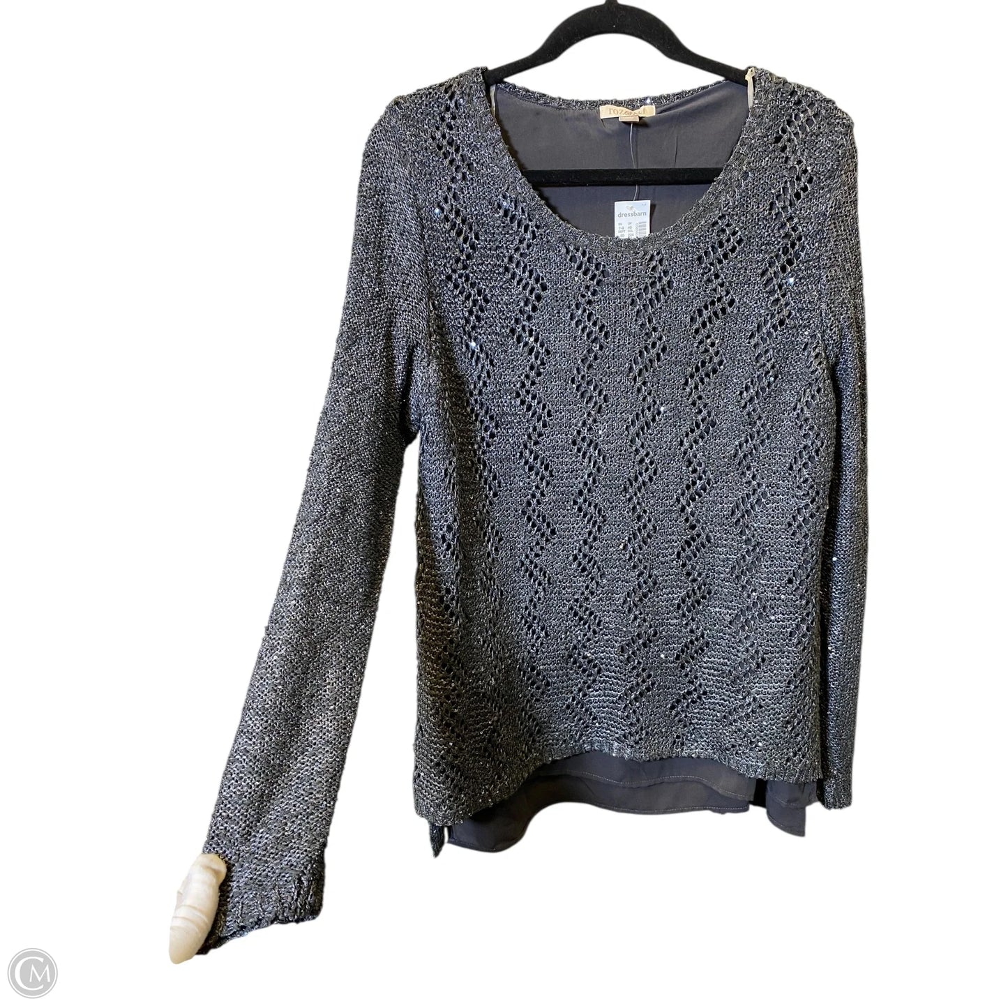 Sweater By Roz And Ali In Grey, Size: Xl