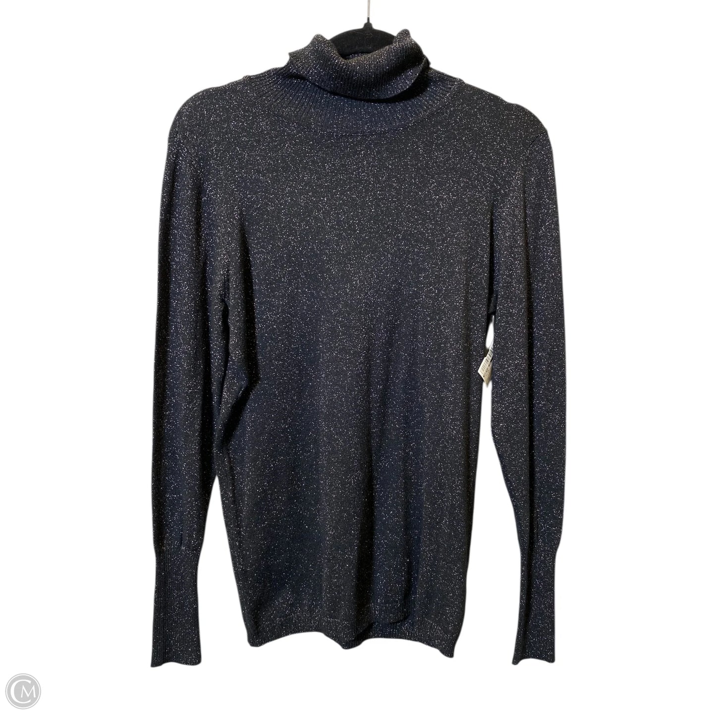 Sweater By Worthington In Black & Gold, Size: L