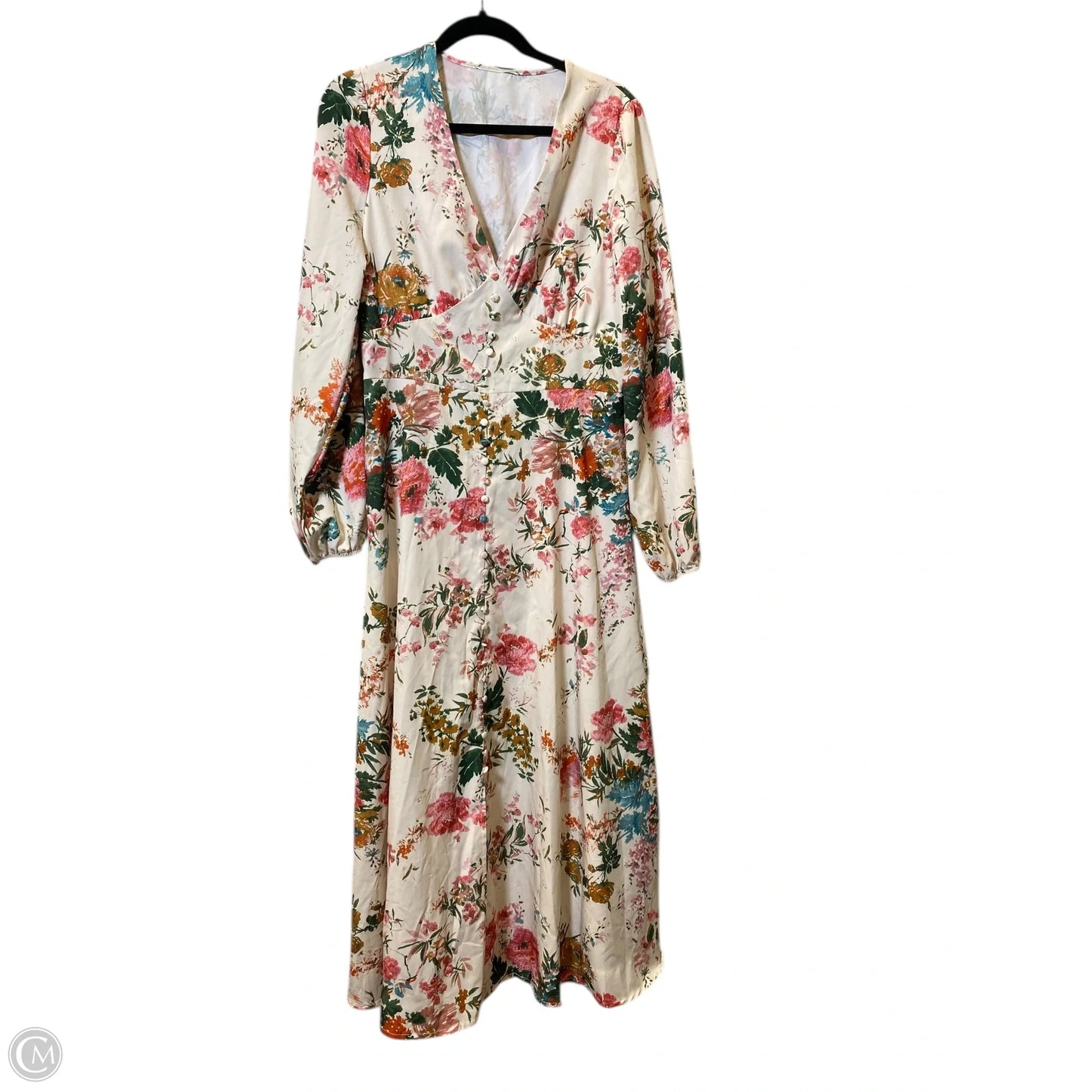 Dress Casual Maxi By Clothes Mentor In Floral Print, Size: L