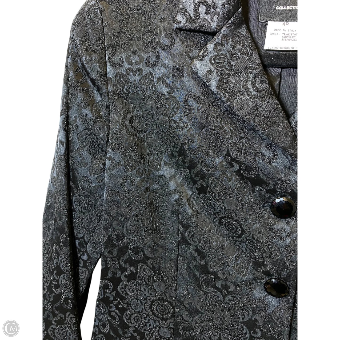 Blazer By Clothes Mentor In Black, Size: 4