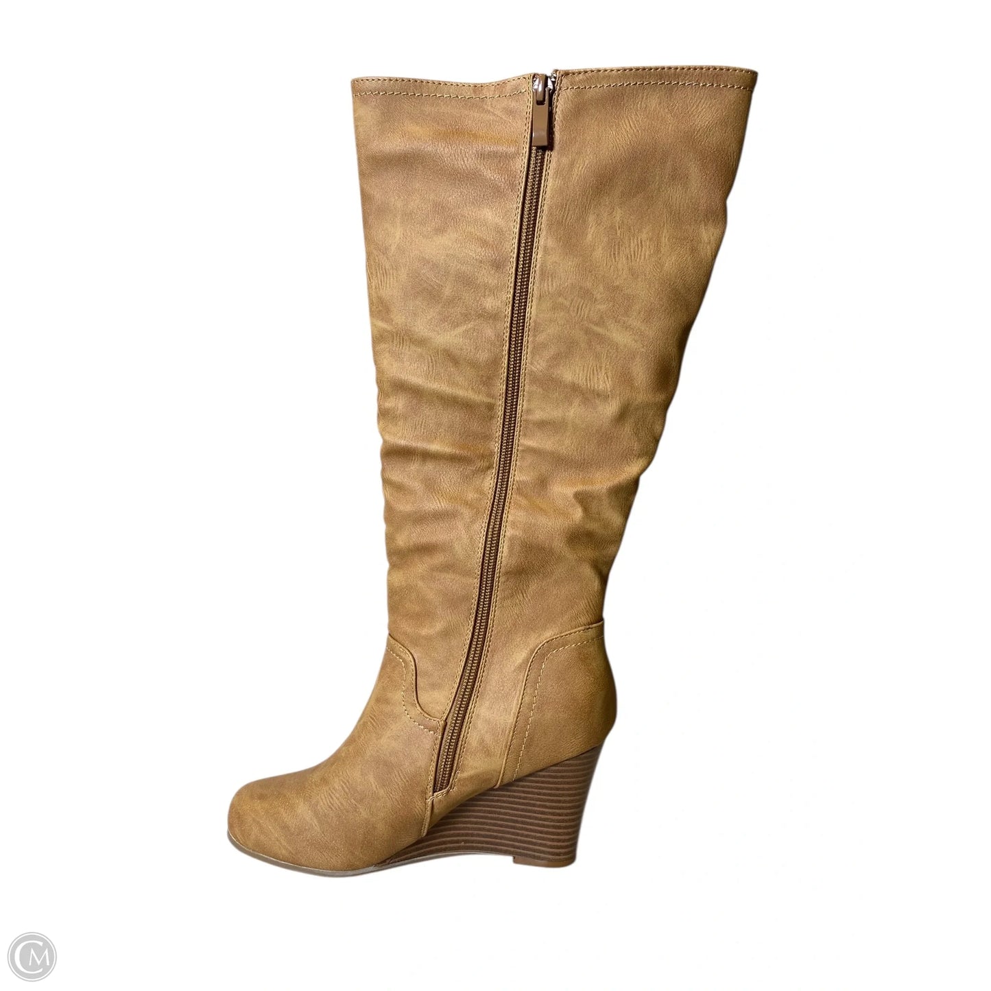 Boots Knee Heels By Journee In Brown, Size: 7