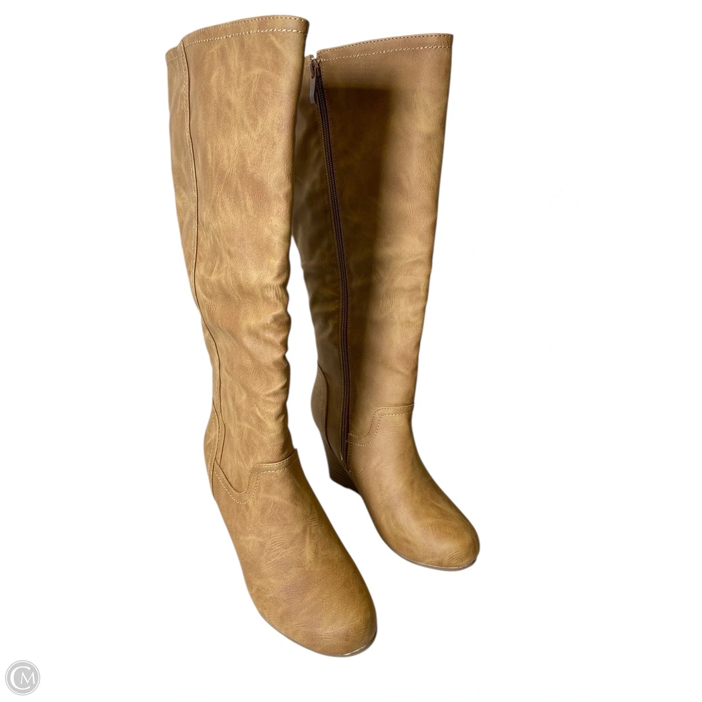 Boots Knee Heels By Journee In Brown, Size: 7