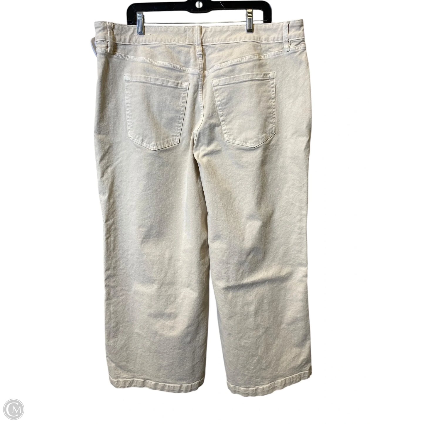 Jeans Wide Leg By Lane Bryant In Cream Denim, Size: 18