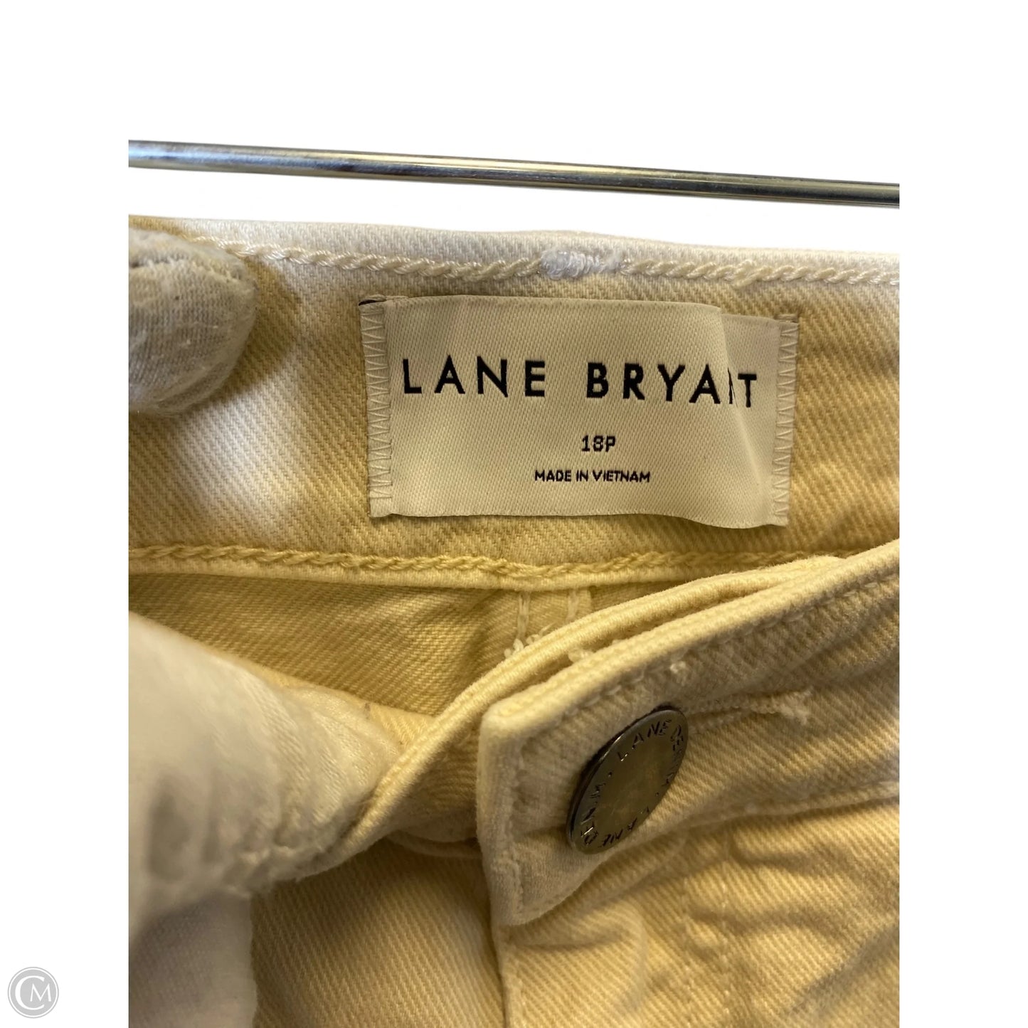 Jeans Wide Leg By Lane Bryant In Cream Denim, Size: 18