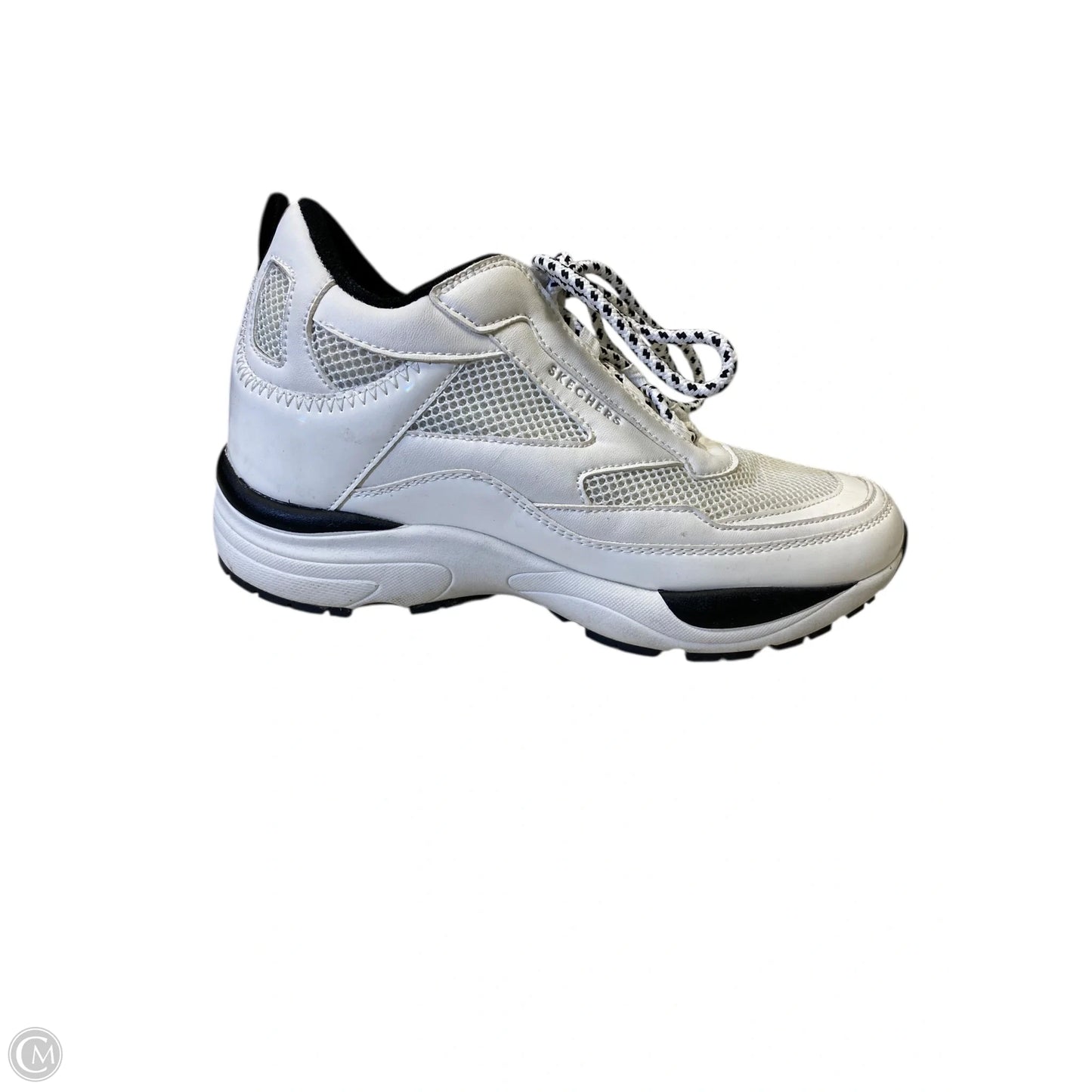 Shoes Sneakers By Skechers In Black & White, Size: 6.5