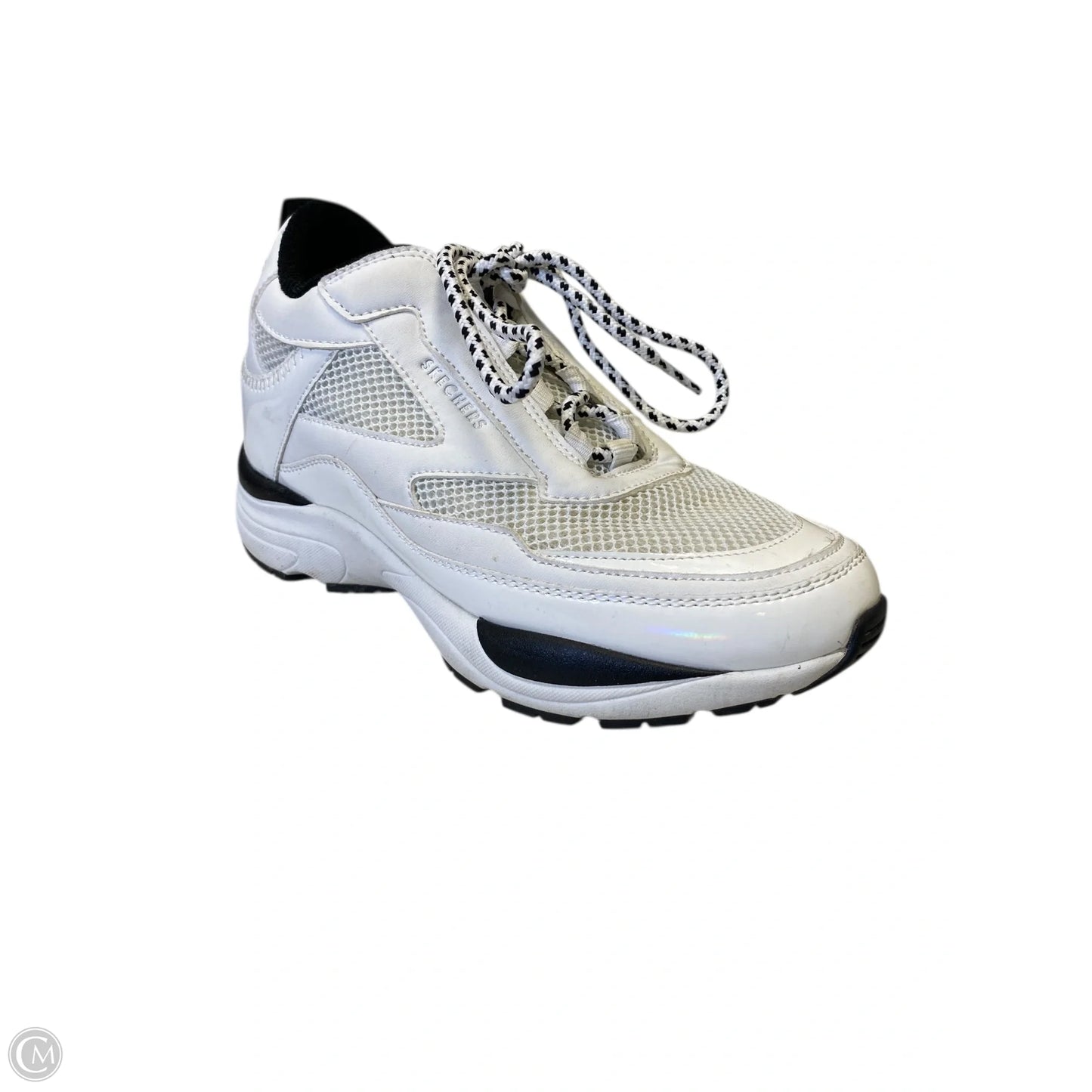 Shoes Sneakers By Skechers In Black & White, Size: 6.5