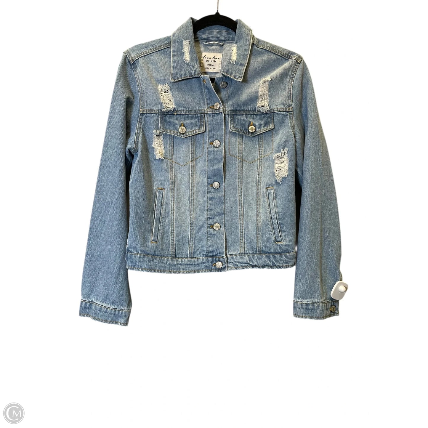 Jacket Denim By Ci Sono In Blue, Size: M