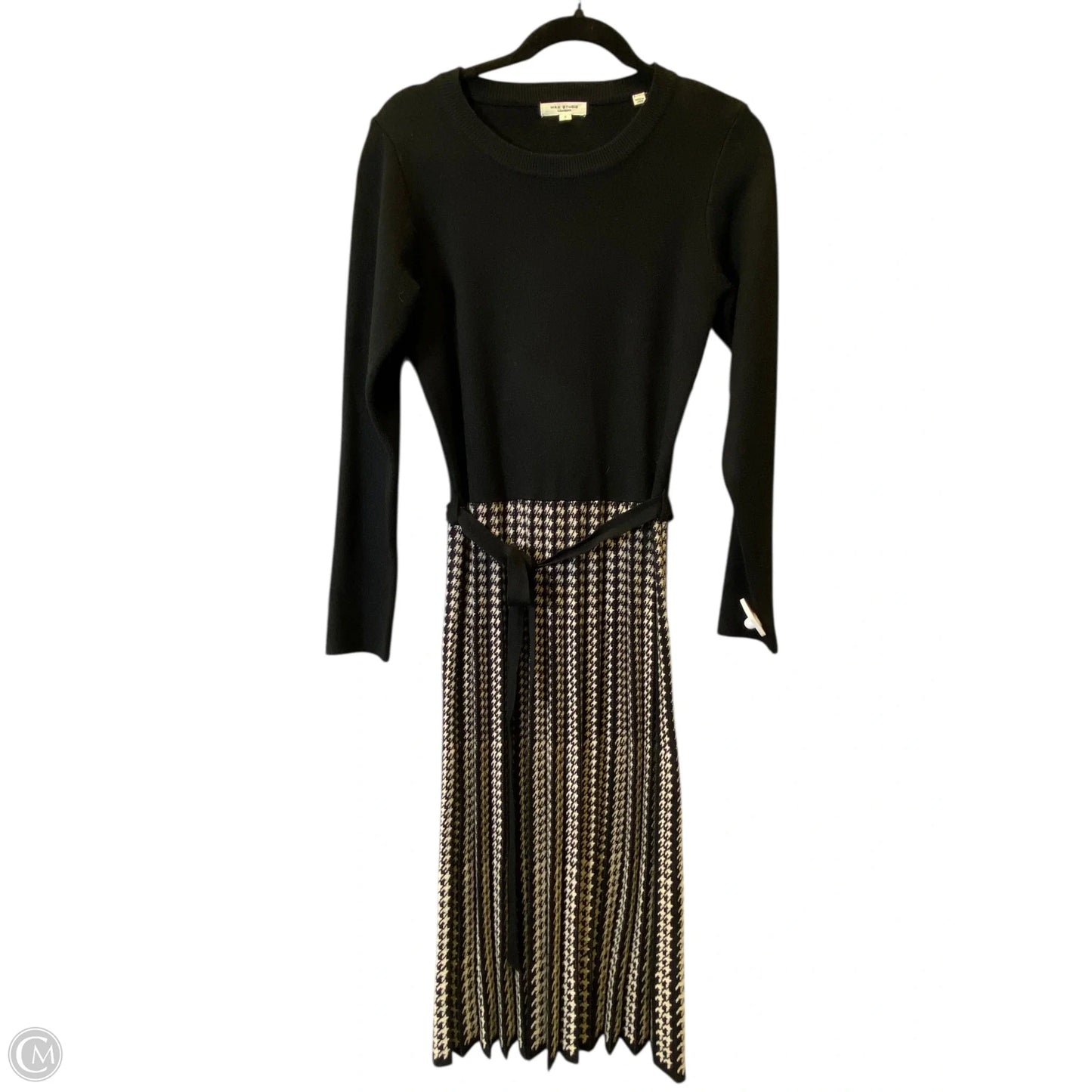 Dress Sweater By Max Studio In Black & Cream, Size: S