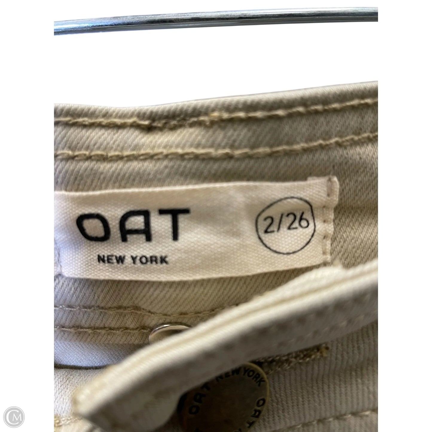 Jeans Straight By Oat In Green Denim, Size: 2
