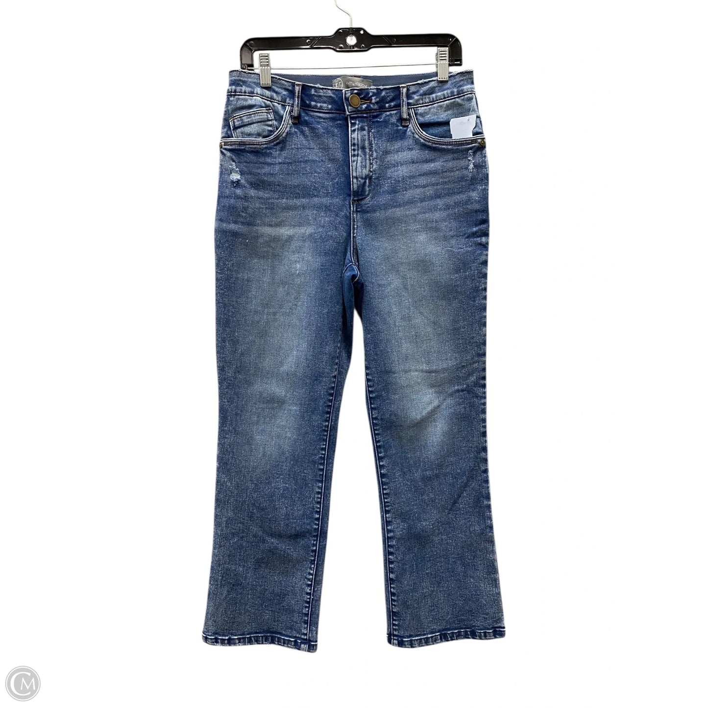 Jeans Straight By Wit & Wisdom In Blue Denim, Size: 8