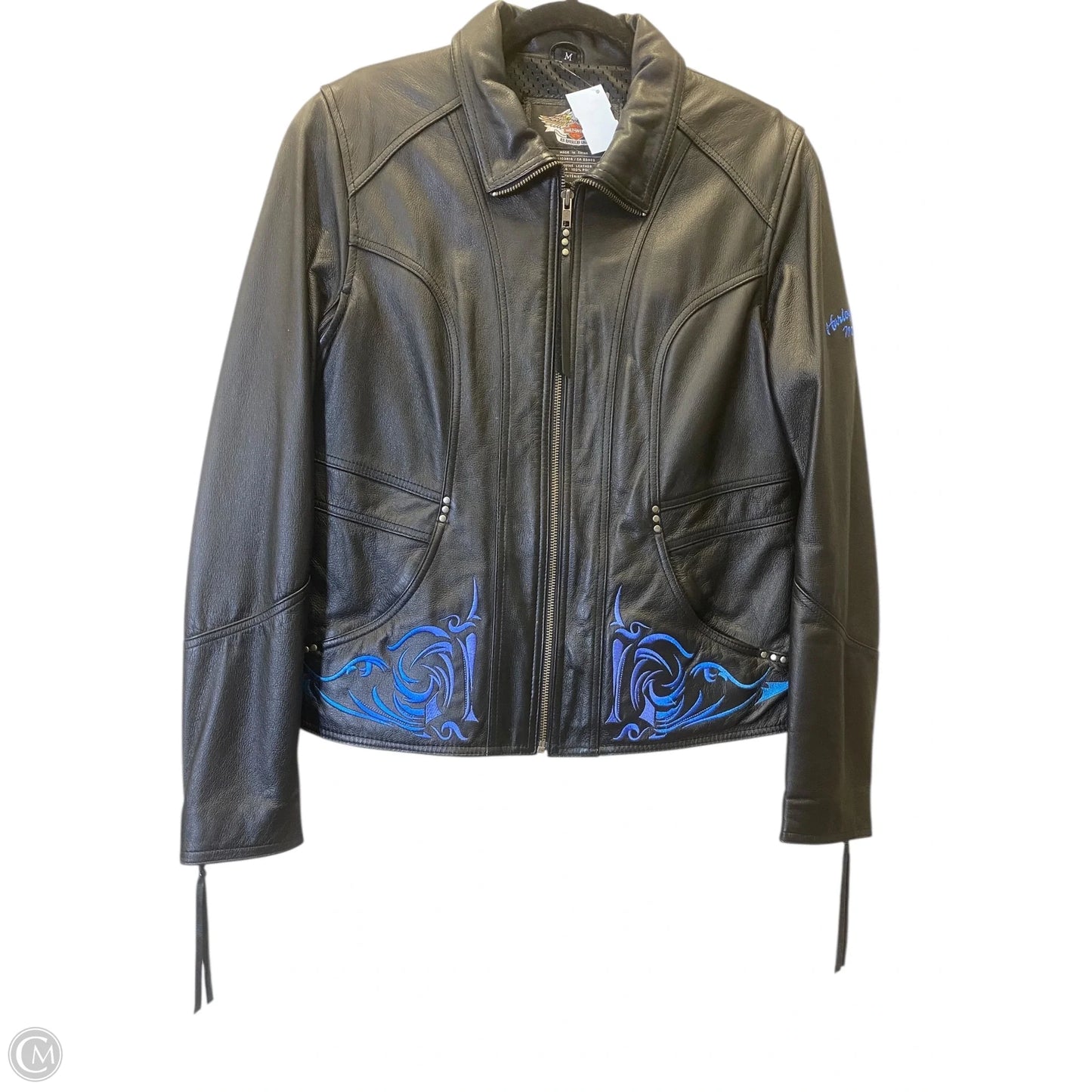 Jacket Leather By Harley Davidson In Black, Size: M